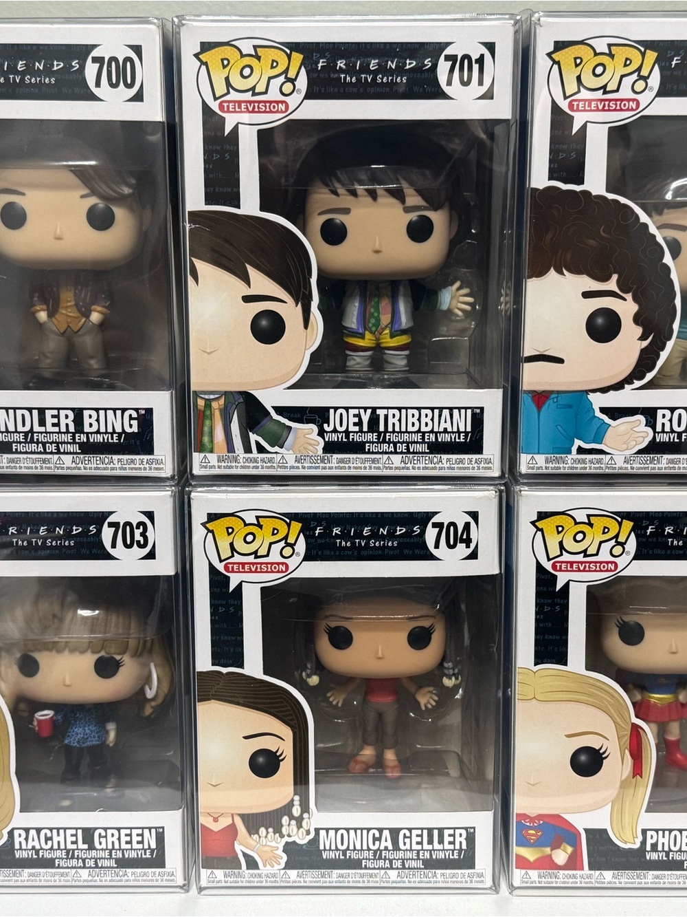 Funko Television Friends Cast Set of 6 Vinyl Figure - Black/White/Pink